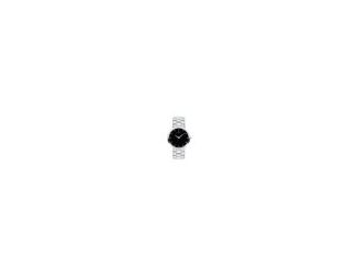 Movado Faceto Gents, 39mm stainless steel case and bracelet with diamond set lugs. Features a black dial with 12 diamond markers & diamond set bezel. Water Resistant to 3 ATM. Sapphire Crystal.  Swiss Quartz Movement
