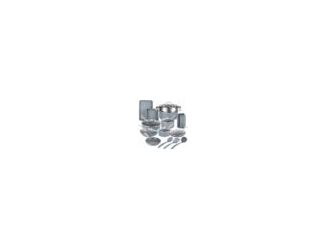 When you want to outfit a kitchen in one shot, reach for the Granitestone 20-piece Ceramic Cookware Set in Grey Speckle. The Ceraluxe ceramic nonstick surface is triple coated and reinforced with diamonds so food releases cleanly, and it is made without P
