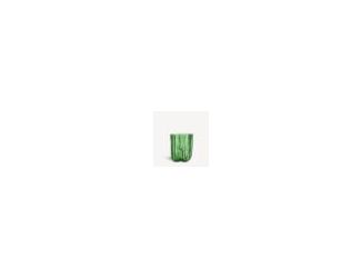 The Crackle series captures the beauty of patterns, elegantly suspended in glass. The medium-high green vase has a sculptural, expressive exterior that is created using an old craft technique, where the hot glass is dipped in ice-cold water. Crackle is ha