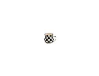 Hearty and handy, our handsome Violet Check Mug is perfect for a cup of hot chocolate or calming tea. Similar in theme to our signature Courtly Check enamel pattern, Violet Check features hand-painted purple checks that are rimmed in bronzed stainless ste