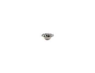 Our Violet Check Serving Bowl is a generously sized durable bowl that's a must-have in the kitchen. It's decorated in hand-painted Violet Check, featuring color-dragged purple checks over a steel underbody.  Heavy-gauge, hand-glazed steel underbody with h