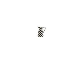For lemonade, iced tea-or better yet, a blend of both-nothing beats our Large Courtly Check Enamel Practical Pitcher. The hand-painted black and white checks are woven with jewel tones for a refreshing way to integrate everyone's favorite pattern into the