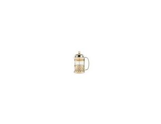 Wake up and smell the coffee made in our Violet Check French Press. The plunger-style brewing method results in 32 ounces of fresh French press coffee, which is revered for its rich, full-bodied character.The glass container is topped with an enamel lid, 