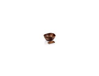 An oversized acacia salad bowl with two contoured serving tools that sit flush inside the bowl. Sure to be a conversation starter, the Mescolare will enhance any table setting, whether casual or elegant. Surface wash only with a damp cloth. To prevent woo