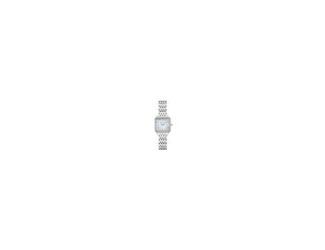 Timeless design meets modern flair with the Bulova ladies' Classic Sutton Square. A graceful accent to any ensemble, the petite silver-tone stainless steel case has a soft square silhouette with a gem-set bezel with 36 1mm sparkling diamonds and a crown s