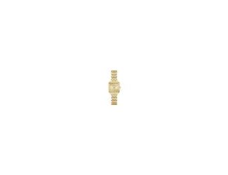 Timeless design meets modern flair with the Bulova ladies' Classic Sutton Square. A graceful accent to any ensemble, the petite gold-tone stainless steel case has a soft square silhouette. A champagne sunray dial provides the foundation for the time, whic