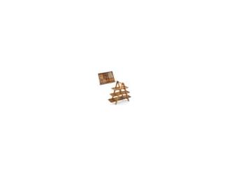Elevate entertaining with our elegant 3-Tier Acacia Wood Serving Ladder and gourmet Somis Nut House 5-Pack! This collapsible ladder (14.75"H open) features removable trays (12", 15", 18"L x 5.63"W) for versatile display and easy storage. The hand-packed a
