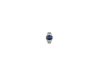 Ladies watch with a 36mm stainless steel case. Blue dial with date display. Scratch resistant sapphire crystal. Water resistant to 100 meters. Set on a stainless steel bracelet. Powered by a Swiss Automatic movement.