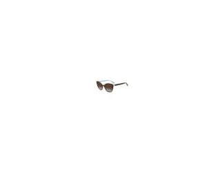 These Kate Spade sunglasses feature a refined tortoiseshell acetate frame paired with soft brown-gradient lenses, creating a look thats both feminine and effortlessly chic. The gentle cat-eye silhouette adds a touch of lift and personality without overwhe