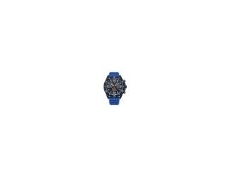 Bold and sporty, this new Brycen chronograph is ready for any adventure. The watch wears boldly at 44.8mm, with a black-tone stainless steel case accented with blue details on its racing-style pushers. A rotating 60-minute bezel adds to its functionality,