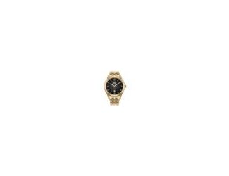 This vintage-inspired timepiece is a paragon of timeless elegance. With a 40.5mm, gold-tone stainless steel case and matching five-link bracelet, the new Rolan features an intriguing noir dial with a gradient effect. Applied gold-tone accents and Arabic n