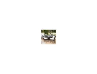 Enjoy the outdoors or poolside with the Carmela 7pc Dining set. Constructed from multi-brown all-weather wicker, this set includes one (1) rectangle table and six (6) dining chairs. Perfect for enjoying outdoor meals, this set can be placed in your backya