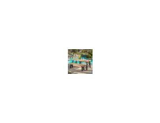 With the Valverde picnic dining set, you will always have plenty of space to sit, relax, eat, and talk to all of your guests comfortably outdoors. The bench and table design gives you that classic picnic table look. Features: Two (2) benches, one (1) tabl