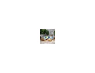 Bring a gentle atmosphere to your home that will have you and your guests relaxing in the crisp breeze of your backyard. Our sectional sofa set offers solid acacia wood frames, plush outdoor cushions, and a slatted coffee table, making this the ideal cent