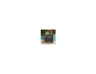This bar island is perfect for any home. Including two shelves for storage on the back side of the bar, as well as two barstools, this bar island set has everything you need to host. You will be the hit of the neighborhood with this set. Everyone will be 