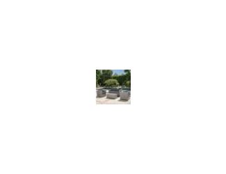 This outdoor chat set is ideal for those who don't want to sacrifice the comfort of their living room while enjoying the fine outdoor weather. Made from the highest quality wicker over a steel frame, this versatile set of two chairs, a loveseat, and a cof