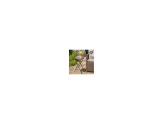 This foldable stone accent table is a great way to add something new to your patio set, no matter what kind of patio furniture you have. With a star based design within the mosaic stone table top, this side table is sure to add that bit of flare to bright