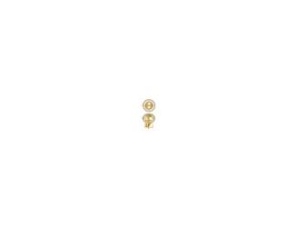 14k Yellow Gold Plated with Cubic Zirconia Eternity Halo Medallion Stud Earrings. Add the perfect detail to your day, night, or work attire with these 14k yellow gold-plated stud earrings. Sparkling round brilliant cut cubic zirconias pave set in an etern