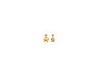 A tribute to nature's beauty, the Julie Vos Bloom Statement Earrings feature a sculpted floral design with romantic golden blossoms. Each earring is adorned with a petite companion flower, adding movement and elegance. Crafted in 24k gold plating, these d