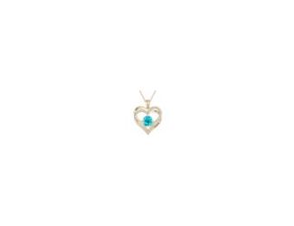 Elegant 14k gold plated with colored cubic zirconia heart pendant. This pendant features an interesting intertwining design made out of two heart shapes and a large round-colored cubic zirconia in the center. One heart is made out of solid gold plated met