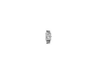 The new Classics Carre Small Seconds collection features a 36 x 25mm polished stainless steel 3-part case set of 158 diamonds (1.185 carat) with a silver color dial with matt finishing, black printed roman numerals, black hour and minute hands, a small se