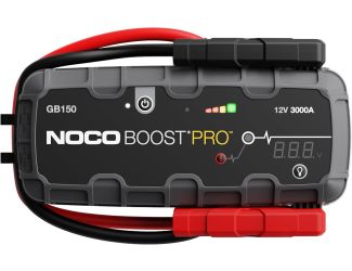 The GB150 is a portable lithium-ion battery jump starter pack that delivers 3,000-amps for jump starting a dead battery in seconds. Designed for both gas engines up to 9.0 liters and diesel engines up to 7.0 liters for cars, SUVs, trucks, boats, RVs, and 
