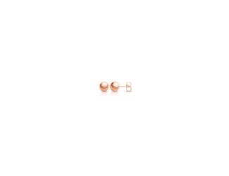 High Polished Gold Ball Earrings with Pushbacks in 14K Rose Gold 8MM, These high polished gold ball earrings with pushbacks in 14K gold are the perfect accessory for any occasion. The 8MM ball earrings are crafted of 14K gold and feature a high polished f