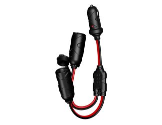 The 12V Plug 2-Way Splitter allows you to use two of your favorite 12-volt devices at the same time, like a tire inflator, vacuum, power inverter and more. It features a water-resistant cap to protect the 12-volt female socket from the elements. Made from
