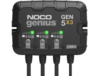 Meet the all-new GEN5X3. Similar to our GENM3, only better. It's 37% smaller and delivers 43% more power. It's one of the best performing onboard marine battery chargers we have ever made. A three-bank onboard battery charger rated at 15-amps (5-amps per 