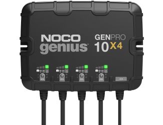 Meet the all-new GENPRO10X4. Similar to our GEN4, only better. It's 10% smaller and delivers 33% more power. It's one of the best performing onboard marine battery chargers we have ever made. A four-bank onboard battery charger rated at 40-amps (10-amps p