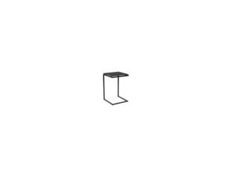 Bring a chic look that will bump up against your sofa's frame nicely with this black glass end table with metal frame. This table combines an attractive black tempered glass top with a black frame to provide a contemporary look that's sure to tie any tren