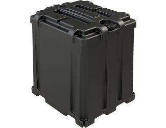 The HM462 features a four corner fastening system and captive lid for easy installations, large cable entry holes for heavy gauge wires, full flow ventilation for releasing battery gasses, and a large battery acid reservoir. The design provides ultimate p