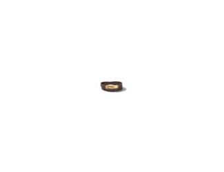 A Classic double wrap bracelet in leather and stainless steel. Wear as a standalone or add to any layered look. Supple double wrap smooth brown leather bracelet. Gold-tone stainless steel hook clasp. Clasp features signature Bulova tuning fork logo. Fits 