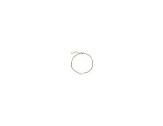 This lovely solitaire pearl bracelet features a 7mm freshwater pearl as the centerpiece to a yellow gold plated sterling silver Singapore link bracelet. Length: 7.25" with a 1.25" extender and lobster claw clasp.