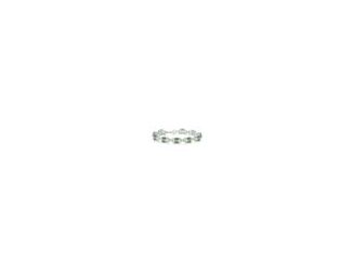 The vibrant beauty of green amethyst and the classic sparkle of diamonds make this sterling silver bracelet a classic addition to any collection. Ten genuine 7mm cushion-cut green amethysts and .10twt diamonds. Length: 7.5"; Secured by a lobster claw clas