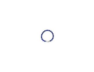 Add some texture and shape to your everyday with this beaded genuine lapis lazuli bracelet. Handcrafted in sterling silver, featuring a lobster claw clasp. 8.25" in length.