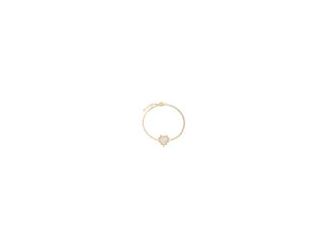 Softly romantic, this bracelet showcases a radiant 10x10mm heart-shaped Mother of Pearl inlayed into a lustrous 18k yellow-gold plated silver setting, The beaded detailing haloing the heart adds charm, while the adjustable cable chain ensures a perfect fi