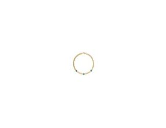 Elevate your daily wear with the brilliant Blue Topaz Station Bracelet. The bold 18k yellow gold-plated sterling silver curb chain perfectly complements three dazzling 4mm genuine blue topaz gemstones. This 7.5" bracelet is secured with a lobster clasp.