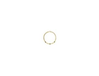 Elevate your daily wear with the brilliant Green Diopside Station Bracelet. The bold 18k yellow gold-plated sterling silver curb chain perfectly complements three dazzling 4mm genuine green diopside gemstones. This 7.5" bracelet is secured with a lobster 