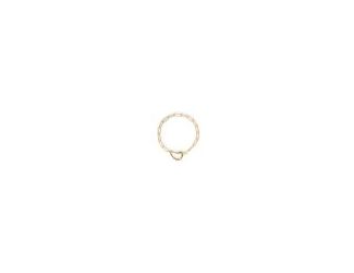 This 7.5" chain bracelet blends modern edge with timeless shine. Crafted in sterling silver with a yellow gold overlay, it features elongated paperclip links and an abstract, sculptural carabiner clasp for a bold, stylish finish.