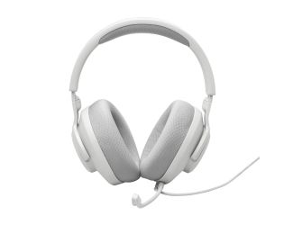 JBL QuantumSOUND Signature delivers the most realistic soundscape. Breathable fabric ear cushions and lightweight headband. Detachable voice focus directional boom mice with mute features. Compatible with Windows Sonic Spatial Sound. Compatible with PC PS