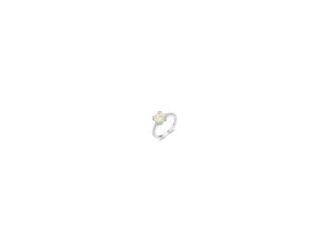 PARIKHS Yellow Square Clear Round Cubic Zircon Ring in Rhodium Plating over 925 Sterling Silver finely built to highlight its enduring luster. Ideal for Valentine's gift, also suited to wife.
