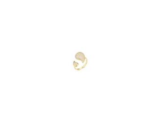 PARIKHS Cubic Zircon Paisley Ring in Yellow Gold over 925 Sterling Silver designed using premium materials for a enduring luster. A refined pick for Valentine's gift and wife surprise. Best Seller;.