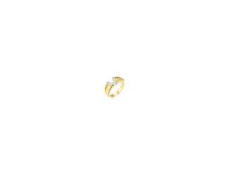 PARIKHS Cubic Zircon Textured Ring in Yellow Gold over 925 Sterling Silver finely built for everyday elegance and enduring luster. Well-suited for Valentine's gift and corporate gifting. Popular Pick.
