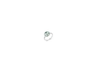PARIKHS Cubic Zircon Green Center Ring in Rhodium Plating over 925 Sterling Silver designed using high-grade materials for a long-wear sparkle. A refined pick for customer loyalty and wife surprise.