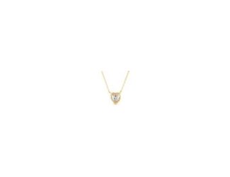 Elevate your everyday look with our exquisite 14k yellow gold vermeil necklace, showcasing a classic-cut heart shaped white topaz. This solitaire stationary necklace, designed to symbolize love and elegance, adds a timeless charm to your wardrobe. Perfect