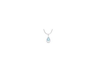 Bursting with sumptuous, beautiful pear-shaped gemstones. Blue topaz pendant contains a 9x7mm gem. Set in sterling silver on an 18" round snake chain with a lobster claw clasp. Lovely year-round--day or evening--these beauties are very versatile.