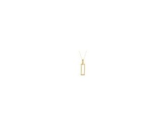 Bold minimalism made to elevate any look. Open-work sterling silver with yellow gold overlay geometric pendant. Suspended from an 18" cable chain secured with a spring ring clasp.