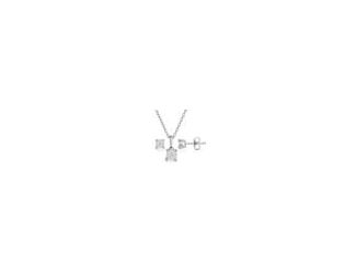 This classic is one to which you won't be able to say no. Classic diamond solitaire earrings and necklace set in sterling silver: simple, stunning, and dazzling--just like you! Sterling silver; Diamonds: .30twt round brilliant-cut diamonds set in sterling