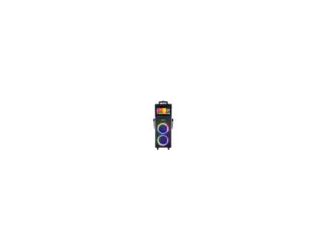 The dual karaoke party speaker with a 15-inch screen is a portable system designed to deliver clear sound and an easy karaoke experience. It features two speakers for rich audio, a built-in screen to display lyrics or videos, and microphone inputs for sin